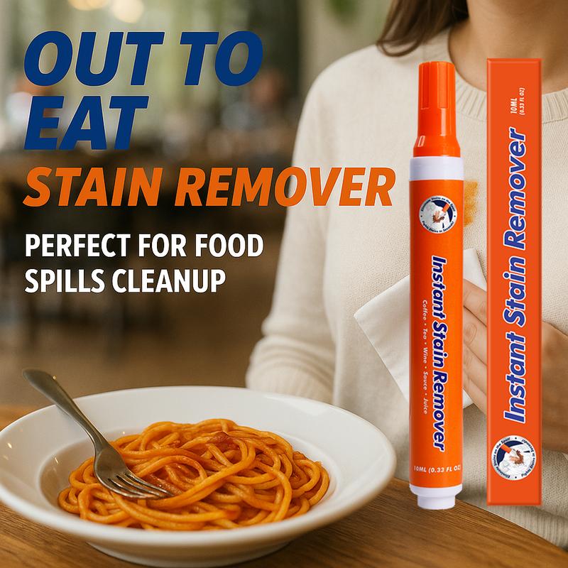 Instant Stain Remover Pen, Portable Quick Stain Eraser for Clothes and Fabric, Removes Coffee Wine Sauce Makeup Stains, Travel Friendly Pocket Cleaner, 3pcs