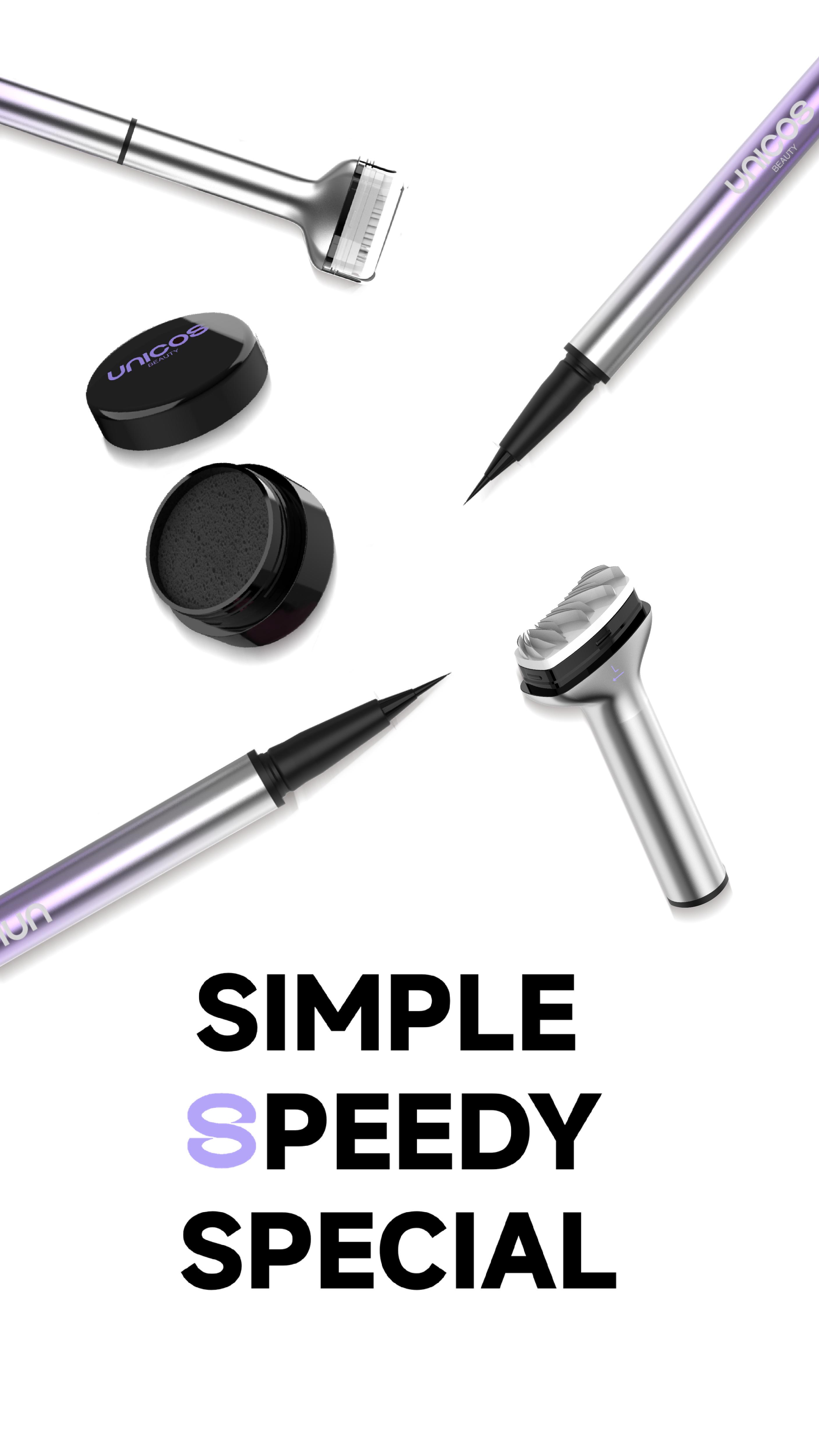 [NEW GEN]Unicos Lower Eyelash Stamp 2-in-1 Eye Makeup Tool with Waterproof Ink, Compact Design, Easy Application for Natural Look, Cosmetics, dealsforyouday
