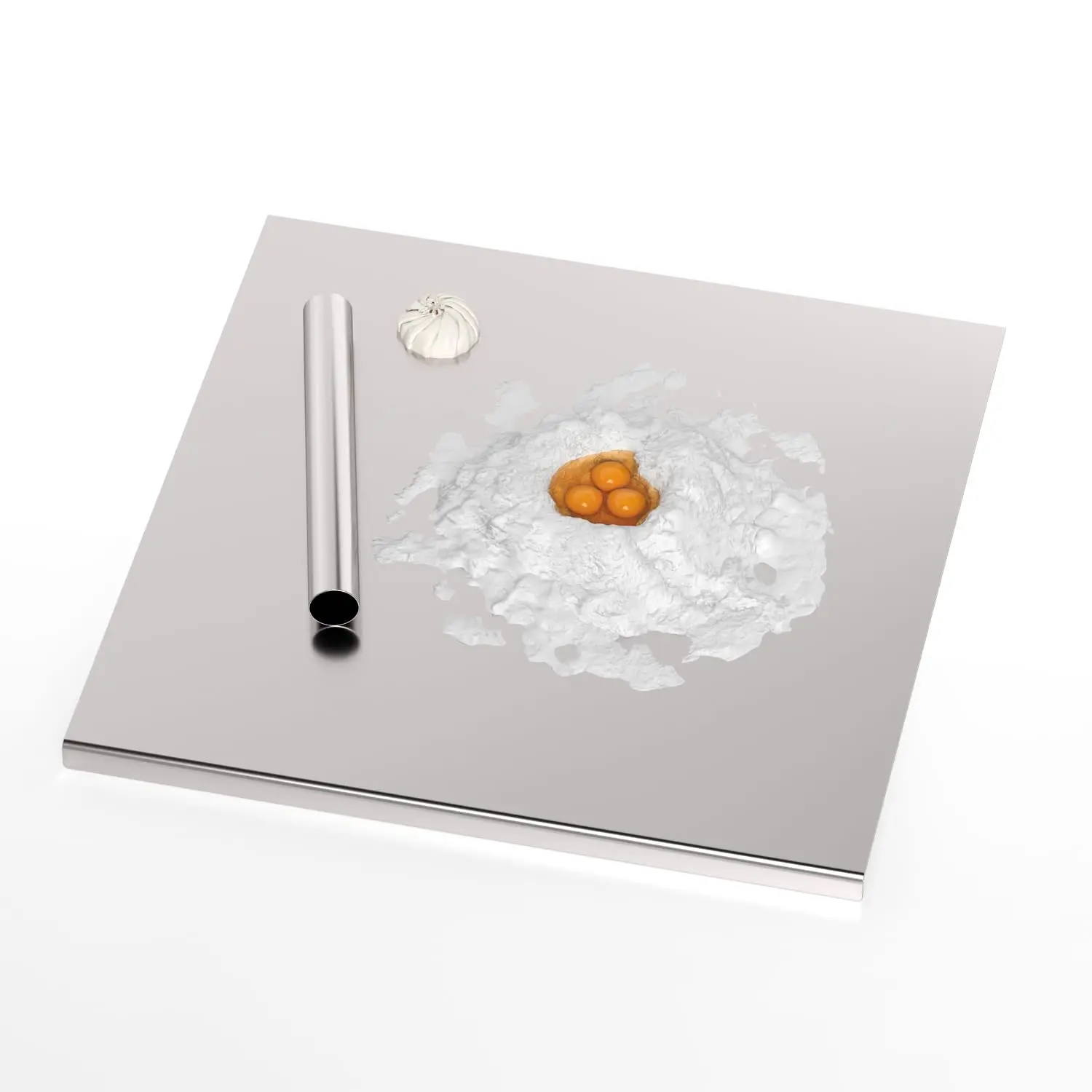 304 Stainless Steel Cutting Board Home Use Rolling Cutting Board Kitchenware, Food Prep Tool Modern Cutting Surface Rust-Resistant Material Easy to Clean Multi-Functional Chopping Mat Kitchen Worktop For Culinary Students and Home Cooking
