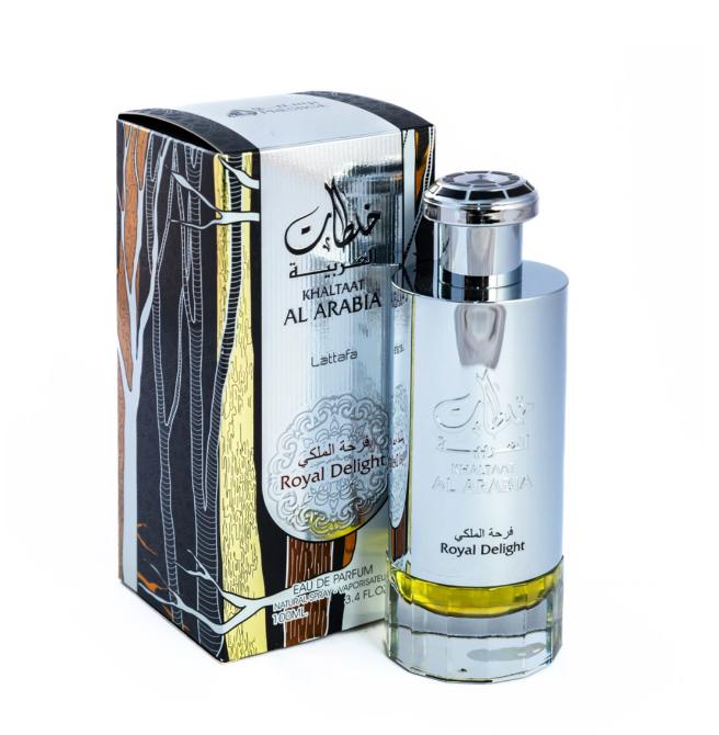 Khaltaat Al Arabia Royal Delight Silver (Men) by Lattafa perfumes 3.4(100ml) Khaltaat Al Arabia Royal Delight Silver (Men) by Lattafa perfumes 3.4(100ml)