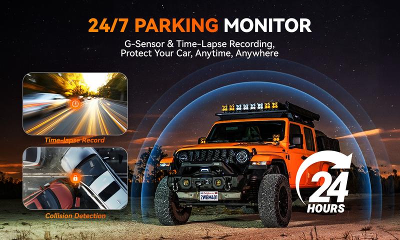 WolfBox M40lite 4K Mirror Dash Cam 10" Touch Screen Front & Rear Camera with for Enhanced Driving Safety HolidayHaul