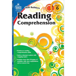 Carson Dellosa Skill Builders Reading Comprehension Grade 6 Workbook, Middle School Reading Passages and Vocabulary Builder for Kids Ages 11-12, 6th Grade Reading Comprehension Workbook Paperback – Illustrated, January 3, 2011