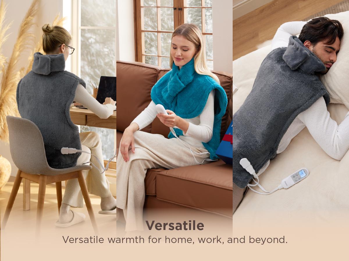 Bedsure Heating Pad for Back Pain Relief - Father's Day & Birthday Gifts for Women Men Moms, FSA HSA Eligible, Electric Heated Pad for Neck and Shoulders, ETL Certified, Extra Large 24"x34"