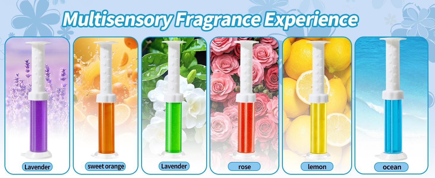 84 Flowers! 6-Tubes Toilet Gel Stamp Box  Deodorizing Bathroom Freshener - Keeps Toilet Clean & Fresh with Every Flush!
