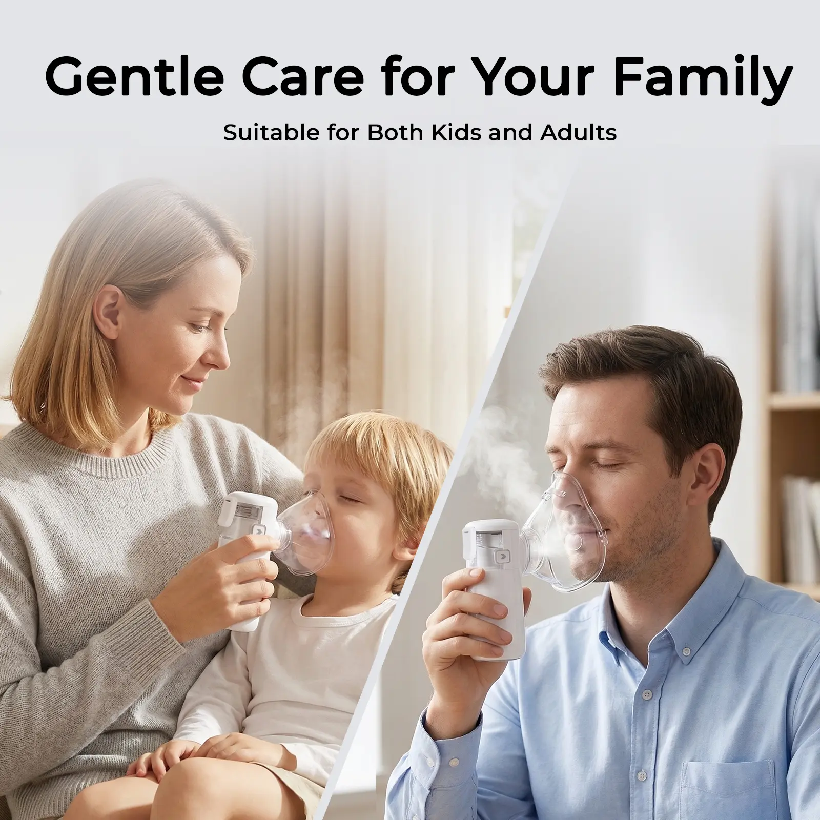 Mayluck Swirler Portable Nebulizer Ultra-Quiet Mesh Technology with LED ...