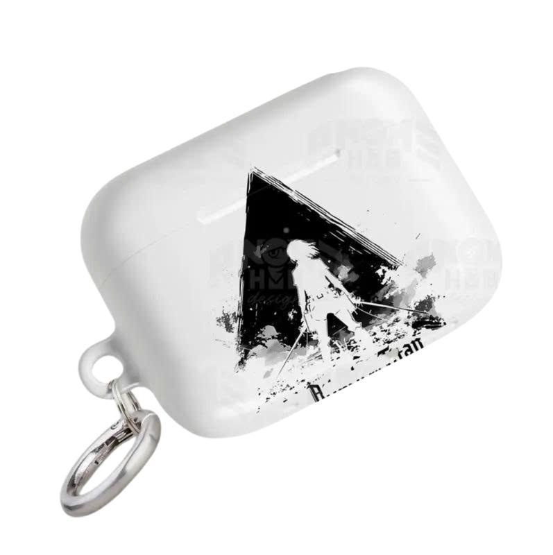 Dark Freedom Anime Collection AirPods Case  Post-Apocalyptic Human Warrior & Battle Symbol Art  Intense Manga Action Fantasy Design Durable Protective Cover  For AirPods 1234 & Pro Gen 123, Gift