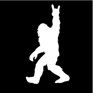Bigfoot rock on vinyl decal car window choose color and size
