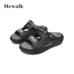 Men’s Closed-Toe Ventilated Summer Slippers, Anti-Slip Thick Platform, Height Boost, EVA Lightweight, Dual-Use Driving & Beach Outdoor Shoes