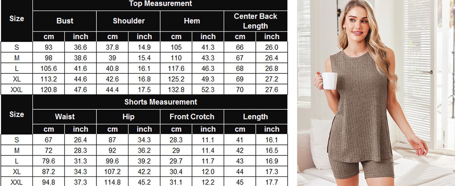 EKOUAER Spring Women's Clothing Sets Summer Striped Knitted Sleeveless Women's 2-Piece Set Cycling Shorts Casual Comfortable Set S-XXL EKOUAER Spring Women's Clothing Sets Summer Striped Knitted Sleeveless Women's 2-Piece Set Cycling Shorts Casual Comfortable Set S-XXL