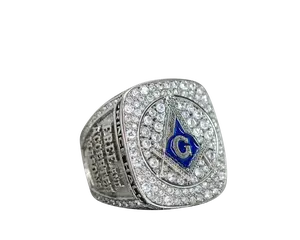 Official Prince Hall Freemasonry Fraternity Ring - Silver, Masons Ring