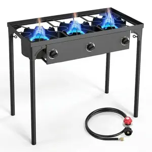 Burner Portable Stove  High-Pressure Propane Gas Cooker with Detachable Legs for Outdoor Cooking