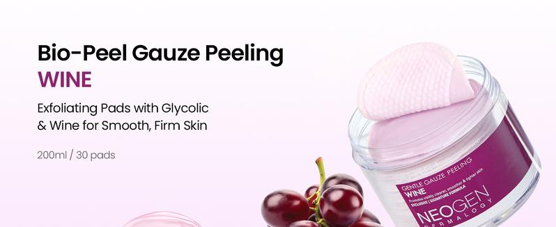 [NEOGEN Official] Bio-peel Gauze Peeling Pads Wine 6.76 Fl Oz / 30 Pads