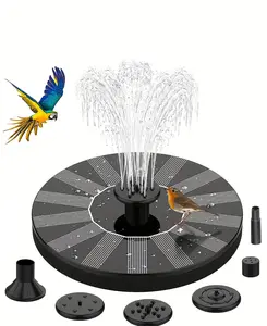 Solar Power Bird Bath Fountain Pump Upgrade 1.4W Solar Fountain with 4 Nozzle