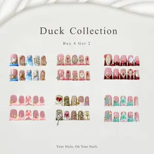Ketor DUCK Stiletto Acrylic Press On Nails | 10PCS Handmade Reusable Fake Nails for Daily Life & Special Occasions