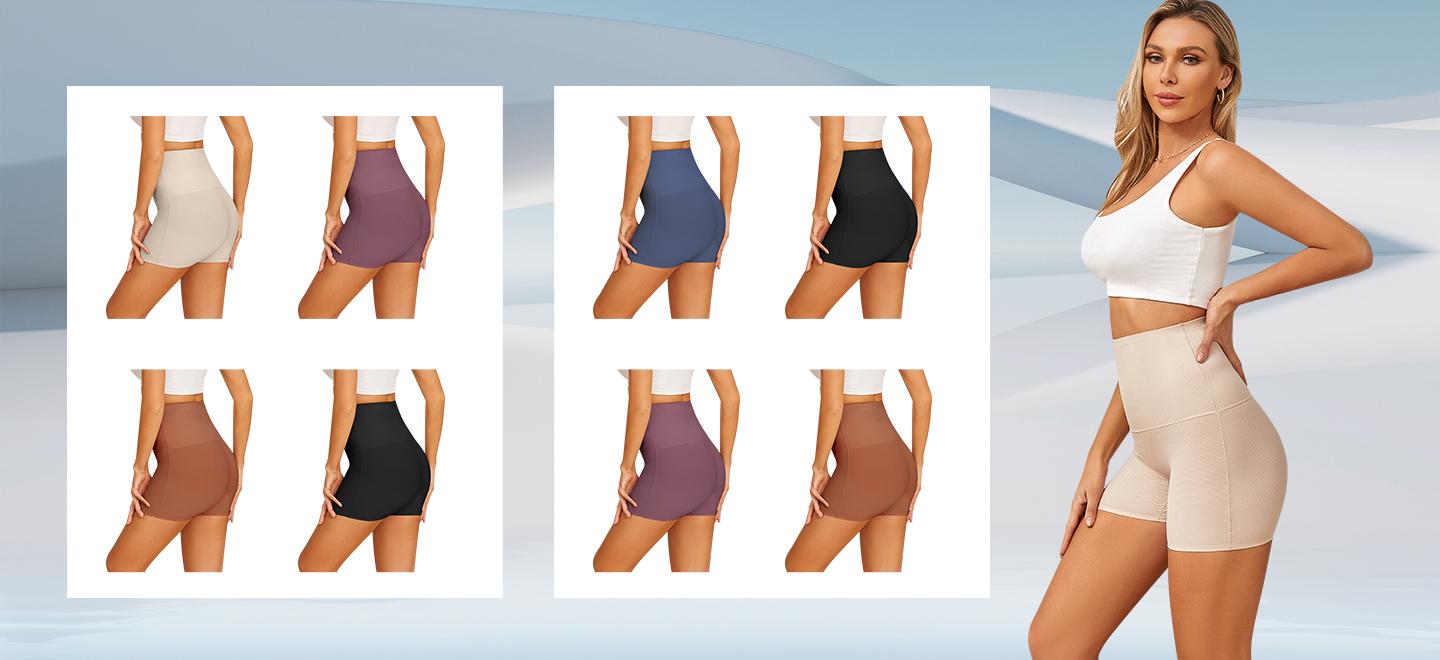 FINETOO 4PCS Women's Boyshort Underwear Basic Full Coverage Seamless Lingerie Comfort  Stretch Boxer Briefs Dress Fit  Womenswear SpringStatements