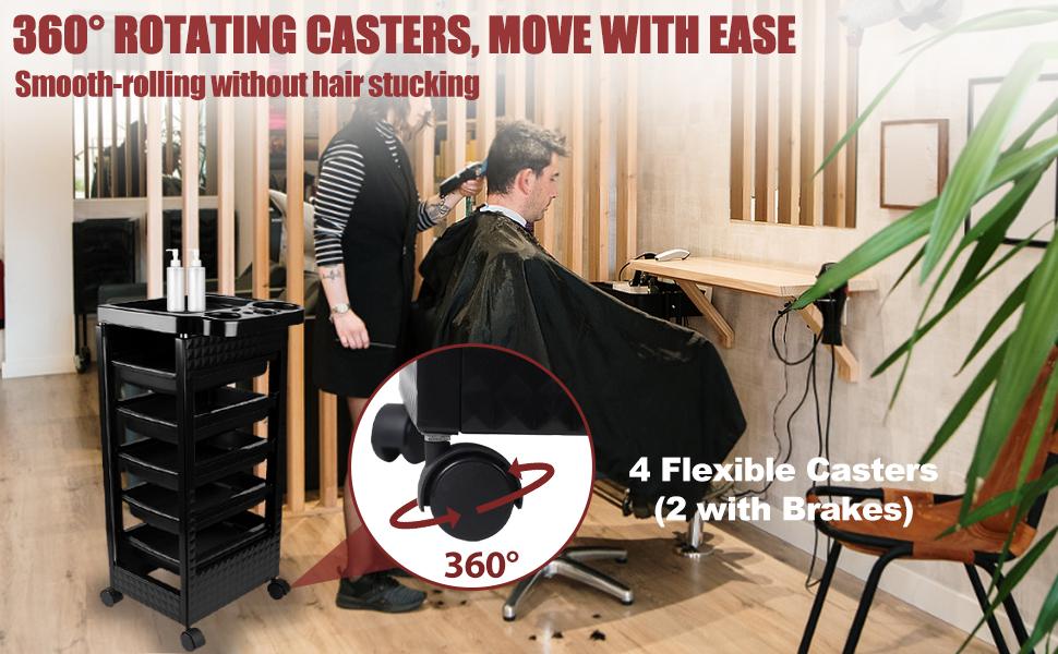 Beauty Salon Trolley Cart with5 Removable Drawers Salon Rolling Cart for Stylist,Multipurpose Beauty Cart,Hairstylist for Beauty Tattoo Hairdressing