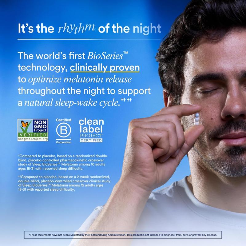 Ritual Sleep BioSeries™ Melatonin: Sleep Aid for Adults, Sleep Supplement with Time Released Capsules, Drug Free Sleep Vitamins for Adults for All Night Sleep Support, 20 Capsules Ritual Sleep BioSeries™ Melatonin: Sleep Aid for Adults, Sleep Supplement with Time Released Capsules, Drug Free Sleep Vitamins for Adults for All Night Sleep Support, 20 Capsules