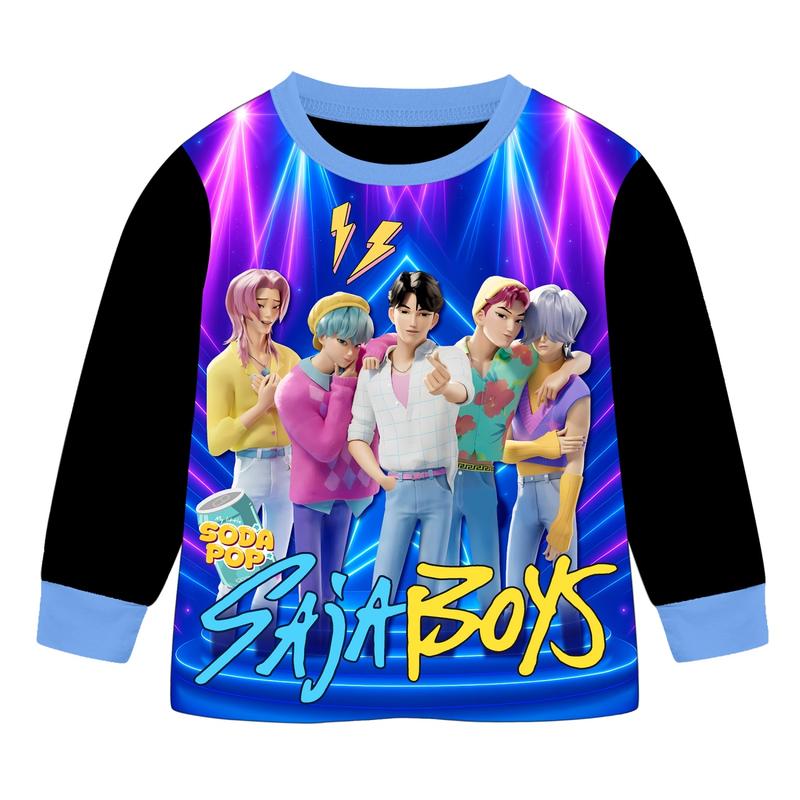 K-POP Demon Hunters Saja Boys Pyjamas Set GIRLS Jinu Abby Mystery Romance Baby HUNTR/X Fans Kids PS4 music party Cartoon tiger Merch Pajamas 3D Anime movie Print pjs Child Christmas Gift Teen fancy Nightwear Party sweatshirt Top Youtuber nighty homewear