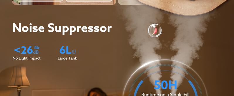 Chivalz 6L Humidifiers &WIFI with 360° Nozzle, Anti-dry Burn and Aromatherapy Function, Up to 50 H0ours for Nursery and Large Rooms biggest airpurifier diffuser for fragrance machine, TikTokShopBlackFriday