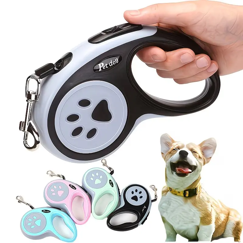 Durable Nylon Retractable Dog Harness Leash Set - Adjustable Harness, 1-Key Control, Battery-Free, Quick Convenient Operation, Ideal for Outdoor Walks & Travel with Small-Medium Pets