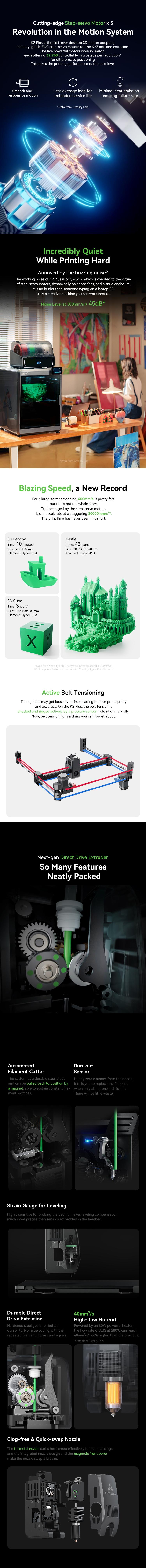 Creality K2 Plus Combo 3D Printer - Large Volume, Multi-Color