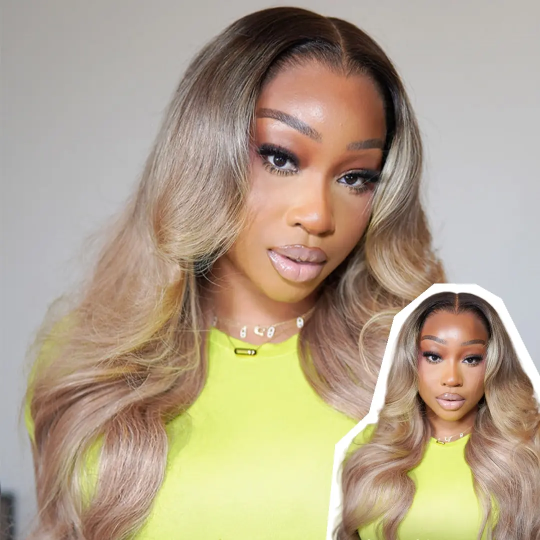 [NEW] AliPearl Wigs 250%Density Brunette Blonde Highlights Body Wave 13x6 Lace Frontal Human Hair Wig Pre Styled Layered Natural Hairline Wig #TikTokShopBackToSchool #SoHoChic