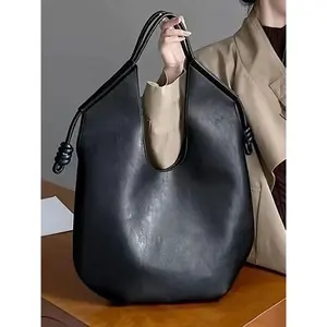 Fashion Versatile Large Capacity Women's Underarm Bag, Casual Solid Color Elegant Ladies Handbag, Stylish All-Occasion Purse, Pu Tote Satchel