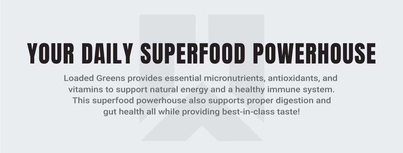 RYSE Loaded Greens Superfood Powder - Daily Supplement with Greens Balance for Digestion, Immunity, and Energy Support - 30 Servings