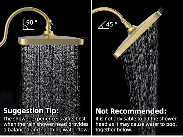 Hibbent cUPC Certified 13'' Shower Head Combo, High Pressure 5 Spray Rainfall Showerhead, 10 Spray Handheld, All Metal Easy Reach 4-way Diverter Arm with Pause Mode, 71'' Hose and Holder, Brushed Gold