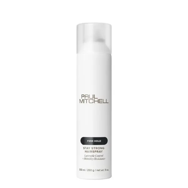 Paul Mitchell Stay Strong Hairspray, Vegan Finishing Spray for Strong Hold, Frizz Control & Humidity Resistance, Fast-Drying Haircare with a Crisp Scent, 9 oz, Fragrance, Fine