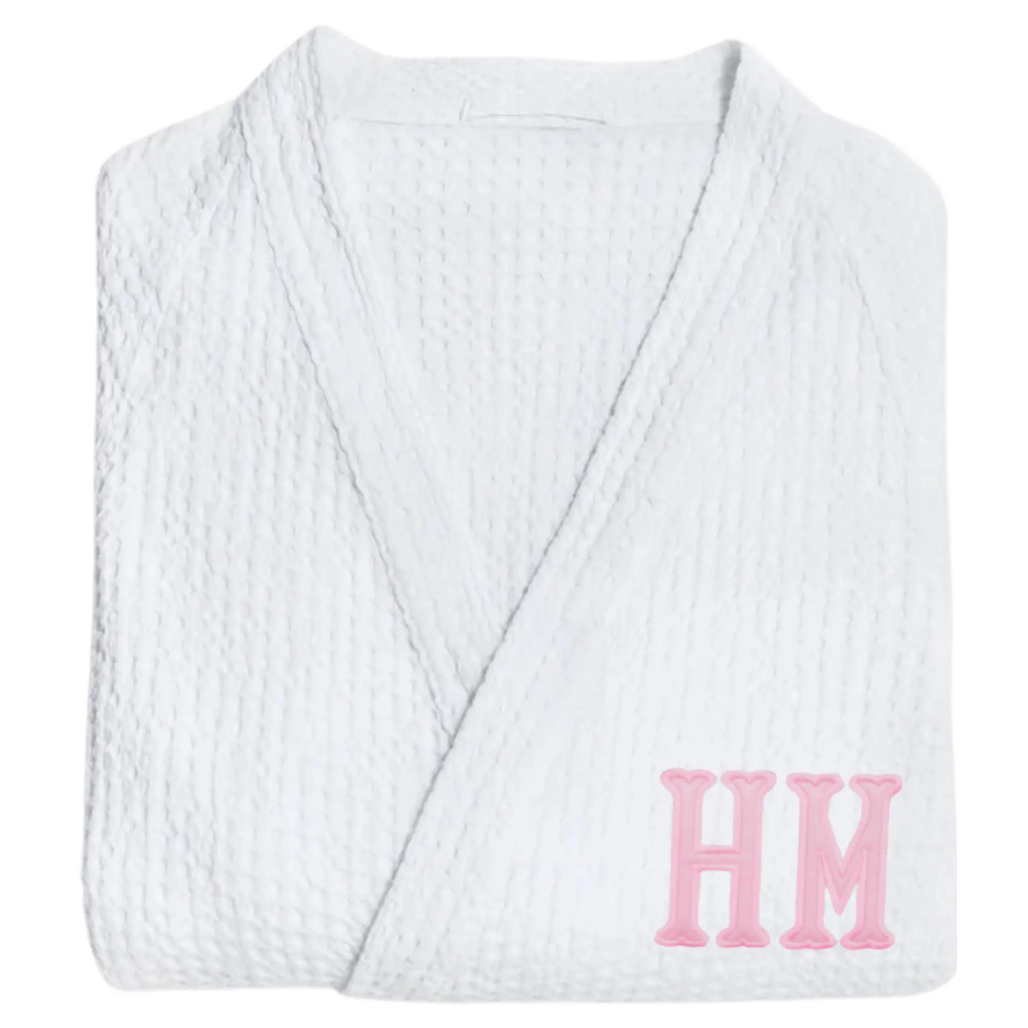 Waffle Knit Robe - Applique