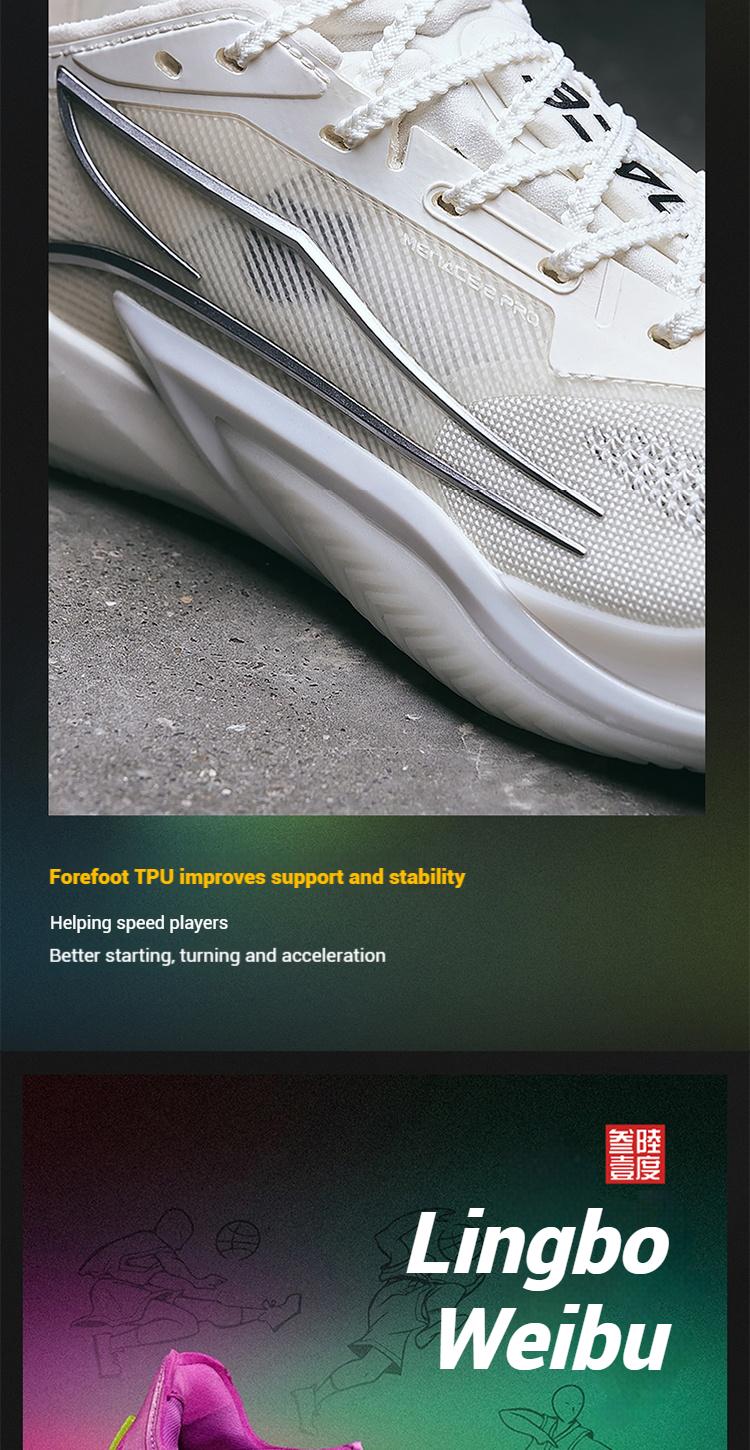 361° Menace 2 PRO Basketball Shoes for Men Lightweight Breathable Outdoor Sneakers with CQT EXTREME Propulsion & RPU Outsole for Superior Traction and Agility