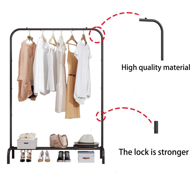Metal Clothes Rack Clothing Rack Drying Hanging Garment Rack Suitable for Living Room, Bedroom, Balcony, Home Office Shoe Laundry Shoe Rack Organizer Deals For You Days