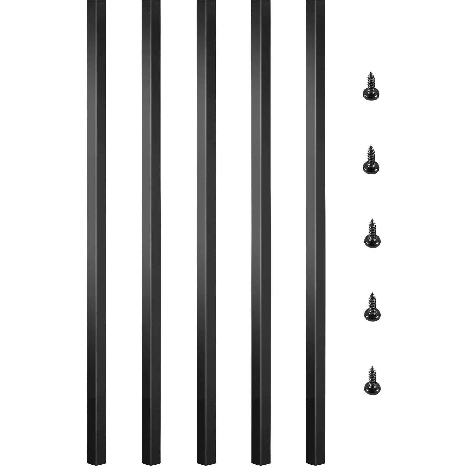 【SummerFinds】VEVOR Deck Balusters,  101 Pack Metal Deck Spindles, 32\"x0.8\" Staircase Baluster with Screws, Aluminum Alloy Deck Railing for Wood and Composite Deck, Square Baluster for Outdoor Stair Deck Porch