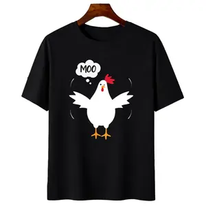 Chicken Dance Theme T-Shirt – Black Casual Top for Outdoors and Parties
