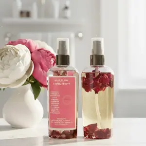 Rose Glow Facial Serum - Sunflower oil, Rose Petals, Tea Tree Oil, jojoba oil.