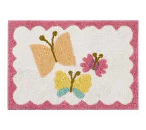 Hallmark Multi Spring Butterfly Cotton Rich Bath Rug