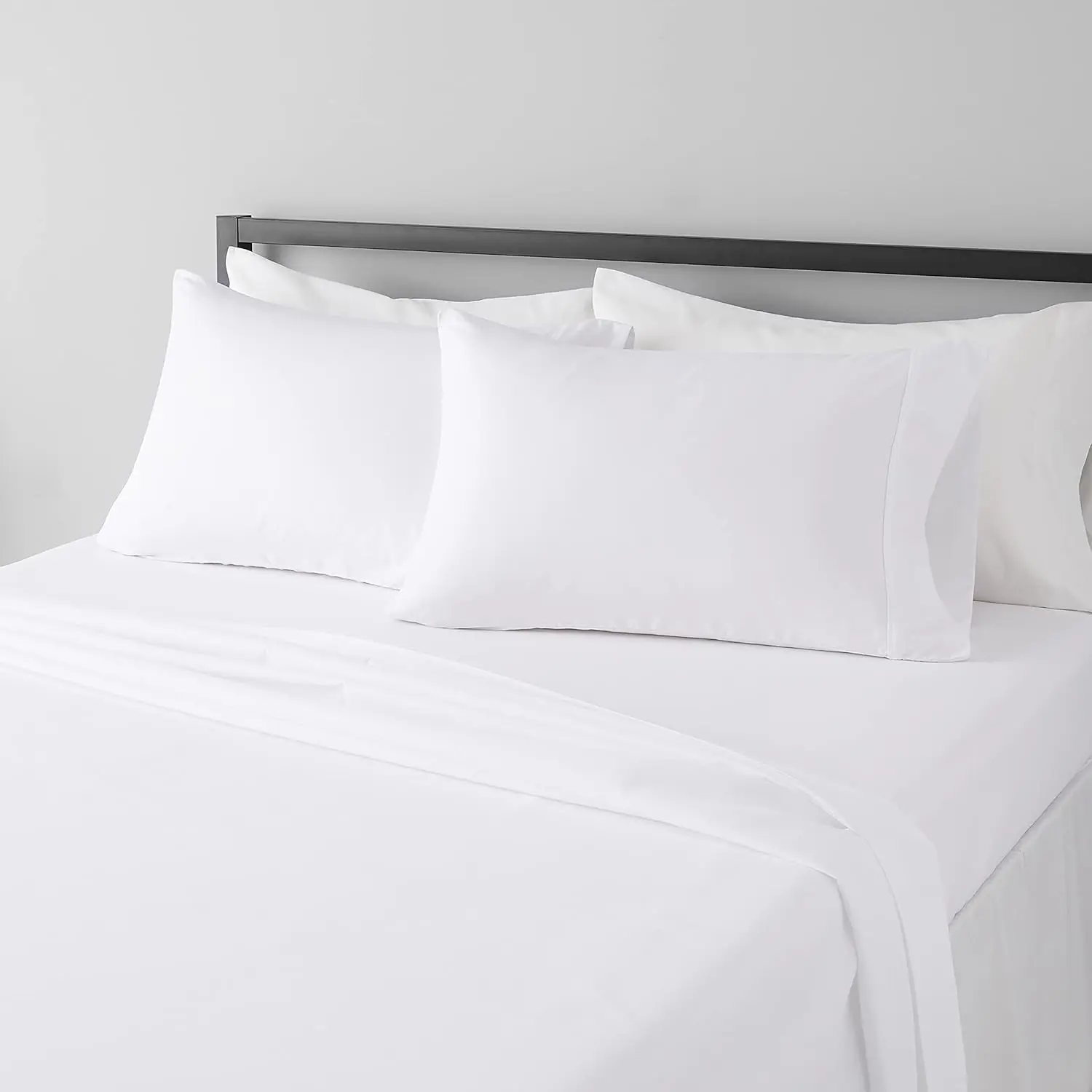 100% Polyester King Size Ultra-Lightweight Brushed Microfiber Sheets Set - 4-Piece, 14-Inch Deep Pockets, Classic White, Elegant Style, Wrinkle Resistant, Durable, Breathable Softness, All-Season Use