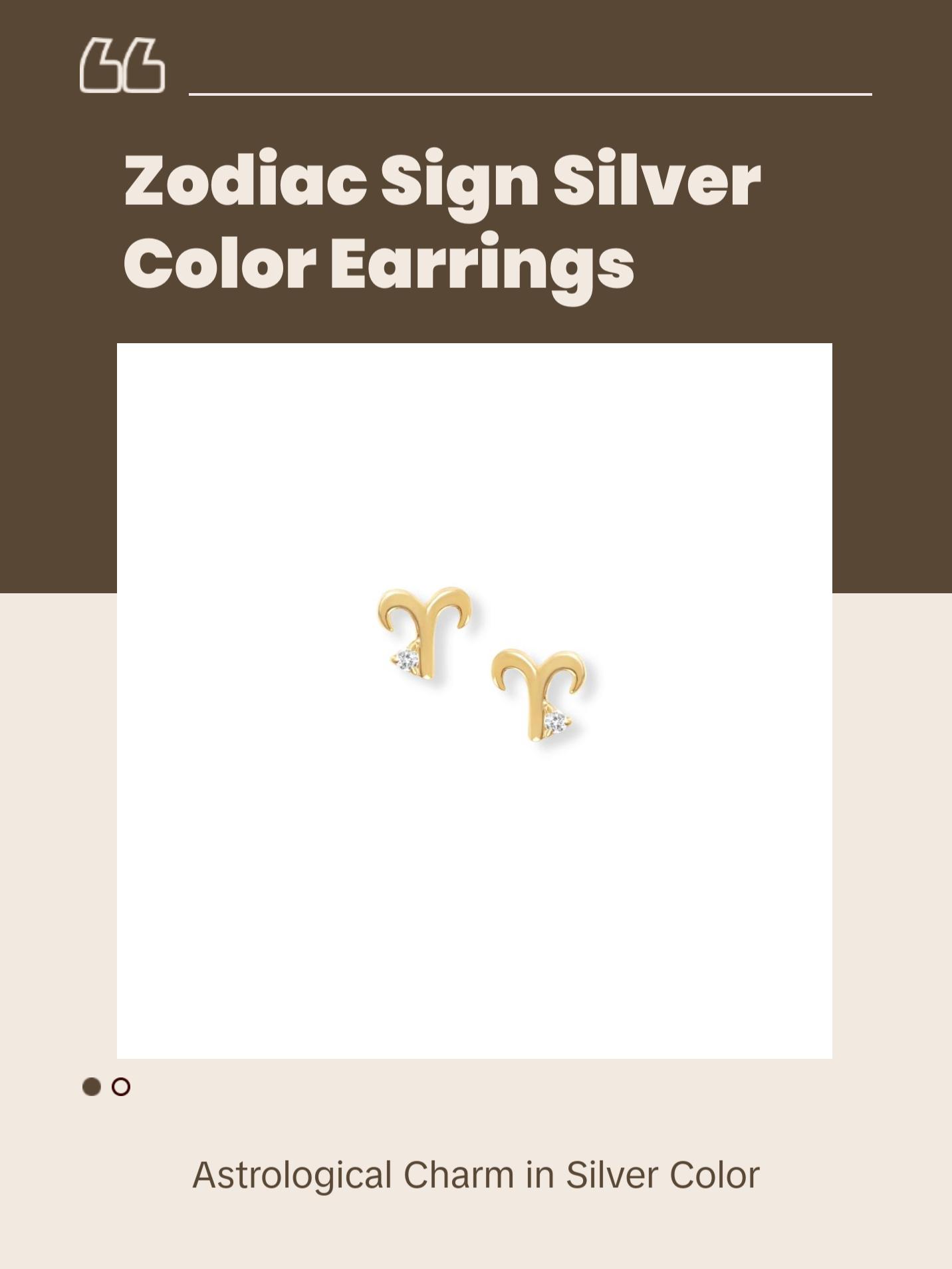 Harper Ray Zodiac Sign Post Earring - Astrology Studs