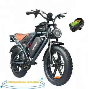 【2026 Gift&DEEPOWER Ebike】Electric Bike for Adult, 1500W Peak Electric Bike, 32MPH, 100 Miles, 7 Speed Electric bike, 48V Removable Battery, 20" Fat Tire Off Road Ebike, All Terrain for Mountain, Sand, Road