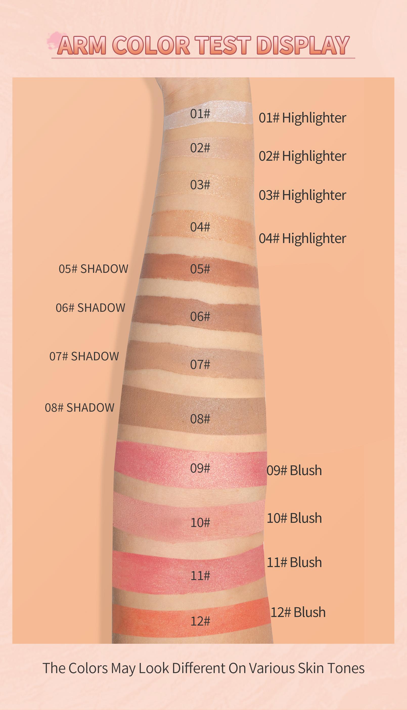 Makeup Face Brown Bronzer Contour Stick Contouring Bronzer Stick Highlighter Brightening Blusher Stick Rouge Cream Concealer Pen