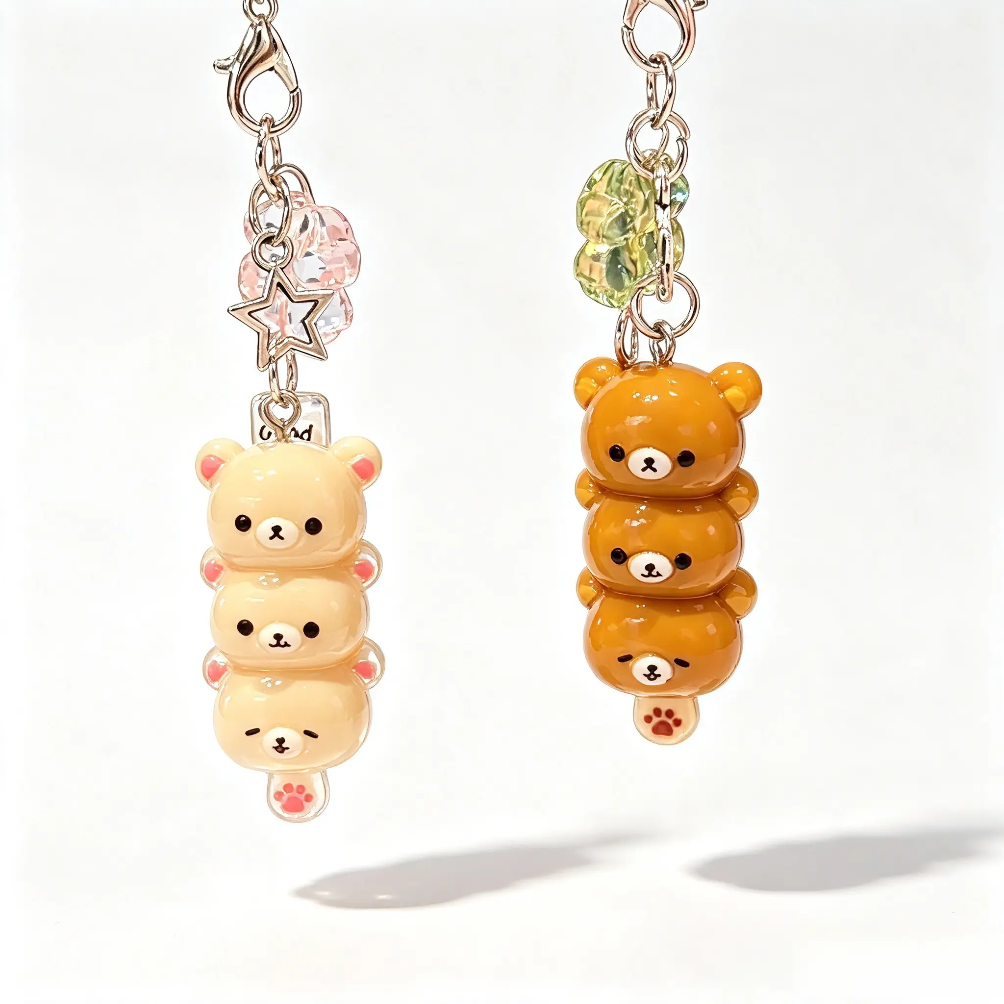 Brown & Beige  Count Tanghulu Bear Super Cute Phone Chain Charm & CCD Pendant, Phone Charms, Mobile Phone Accessories, Cell Phone Accessories, Phone Accessories, Phone Decoration, Ideal Gift for Friends and a Perfect Choice for Valentine's Day Candy Durab