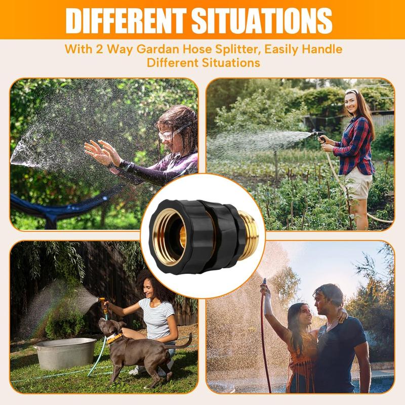 VAYWET 6 Set 4 sets Quick Connect Hose Fittings for Garden Hose Quick Connector with Gasket, 3/4 Inch GHT Male and Female Attachment Quick Release No-Leak Water Water Hose Adapter With 6 Rubber Washers