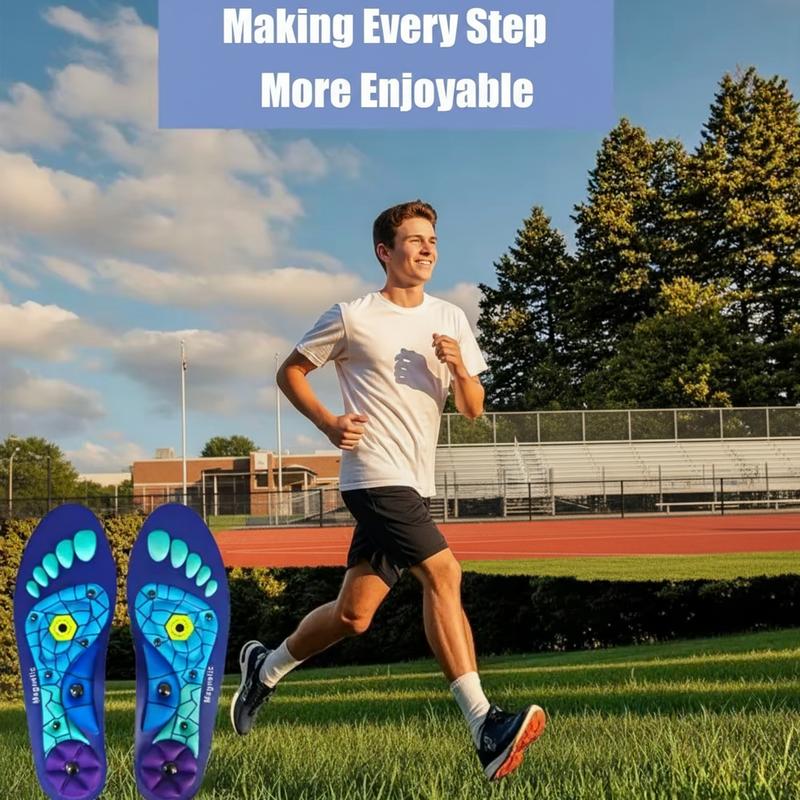 Unisex Foot Supportive Insoles are shock absorbing magnetic foot cushions with arch support ideal for work boots all day standing and comfortable wear multiple sizes Unisex Foot Supportive Insoles are shock absorbing magnetic foot cushions with arch support ideal for work boots all day standing and comfortable wear multiple sizes