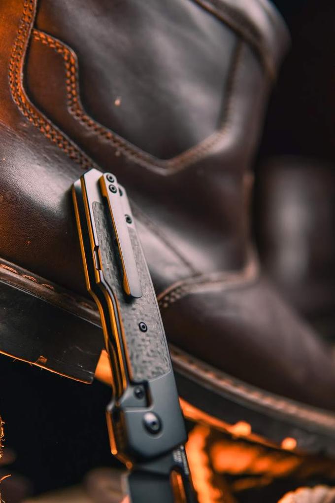 Artisan Cutlery Gambit Pocket Folding Knife with CPM S90V Steel Blade and Titanium Handle Design By Ray Laconico