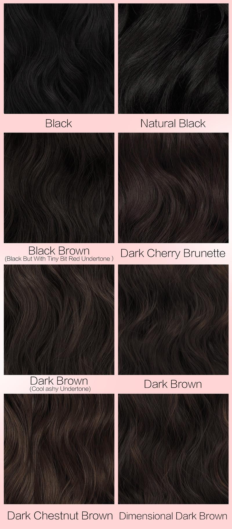 【QBEAUTY 】24 Inches Invisible Clip- in Synthetic Hair Extensions Thick Natural Hairpieces Double Weft 4/3/2 Secure Clips Long Wavy Secret Hairpiece for Women