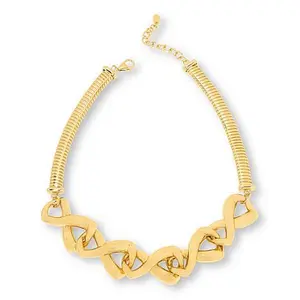 Bellezza 18" Bronze Infinity Design Tubogas Chain Necklace