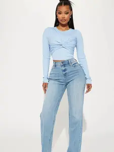 Be Authentic Slouchy Stretch Straight Leg Jeans - Vintage Wash