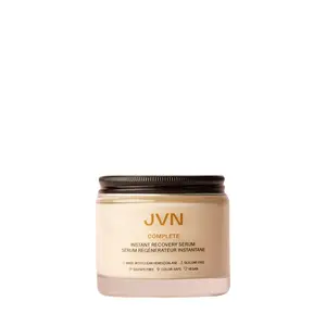 JVN Complete Instant Recovery Hair Serum, 3.4 Fl Oz, Frizz Fighting, Heat Protectant, Hair Smoothing Cream Strengthens & Repairs Damage, Silicone Free