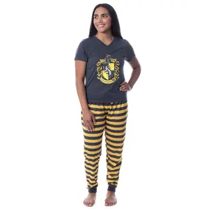 Harry Potter Womens' Hogwarts House Crest Jogger Pajama Set-All Houses